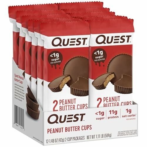 Quest Peanut Butter Cups 12-pack box